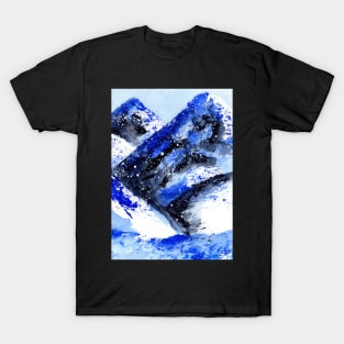 Abstract Watercolor Mountains T-Shirt